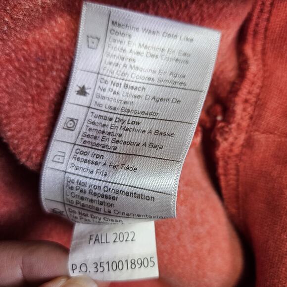 Carhartt Men Loose Fit Midweight Logo Sleeve Graphic Hoodie XL Tall Workwear Red - Picture 14 of 15